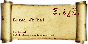 Buzai Ábel névjegykártya